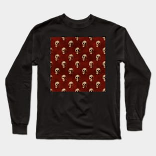 Halloween skull - red Long Sleeve T-Shirt